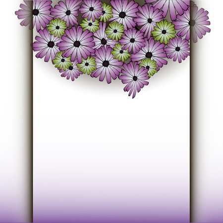 colorful flower with shadow background のイラスト素材