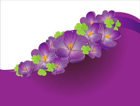 Invitation or wedding card with abstract floral background.のイラスト素材
