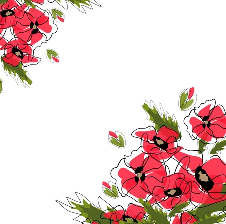 Card with abstract floral background.のイラスト素材