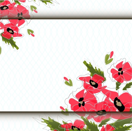 Card with abstract floral background.のイラスト素材