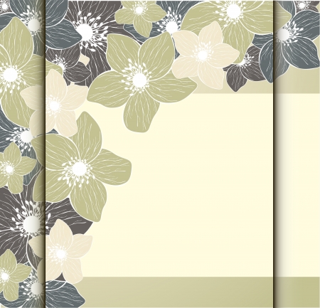 Invitation or wedding card with abstract floral background.のイラスト素材
