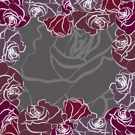 Roses. Vector greeting cardのイラスト素材
