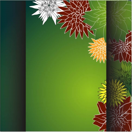 Invitation or wedding card with abstract floral background のイラスト素材