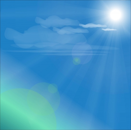 sky and sunのイラスト素材