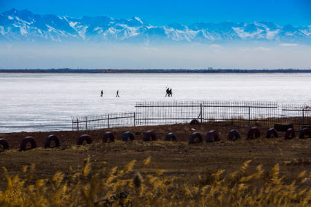 winter fishingの写真素材