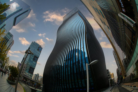 Cityscape of Seoul South Koreaの写真素材