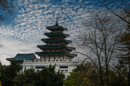 Gyeongbokgung Palace in Seoul, South Koreaの写真素材