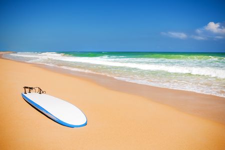 Macao beach in Caribbean sea - a paradise for surfersの写真素材