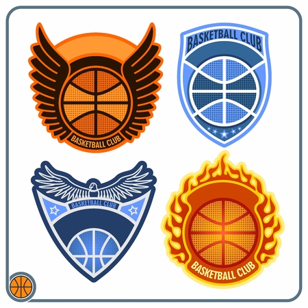 Basketball emblemsのイラスト素材
