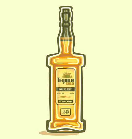Tequila in the bottleのイラスト素材