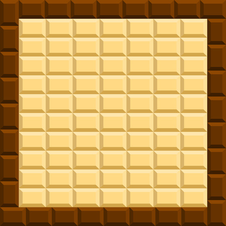 Background frame with black and white chocolateのイラスト素材