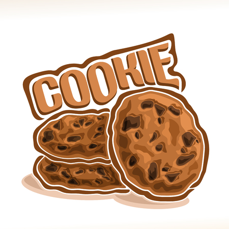 Vector homemade cookie with original typography typeface.のイラスト素材