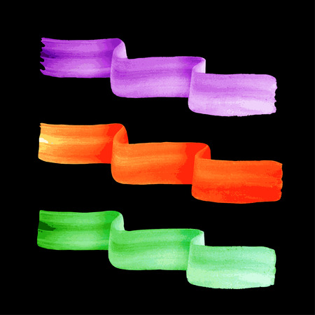 Watercolor ribbonのイラスト素材