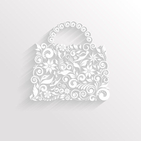 Paper bag on a white backgroundのイラスト素材