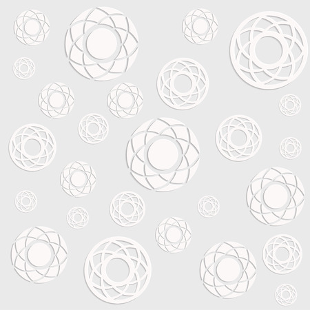 Seamless pattern with circles and shadowのイラスト素材