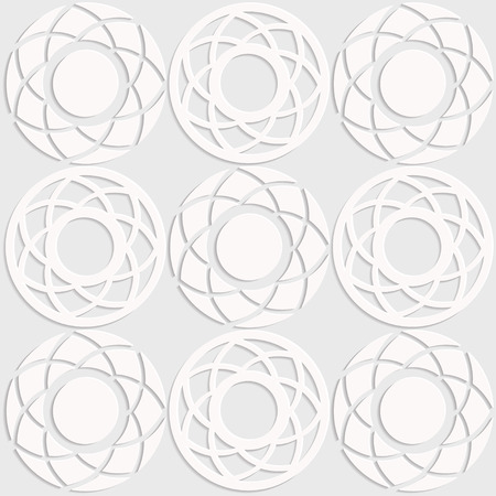 Seamless pattern with circles and shadowのイラスト素材