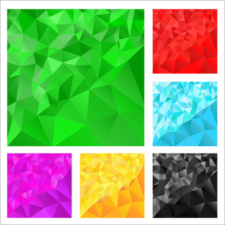 Set of backgrounds with trianglesのイラスト素材