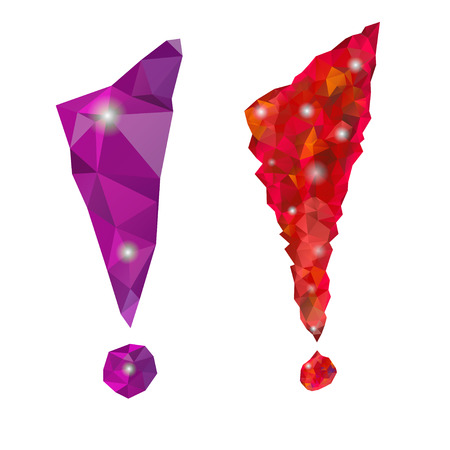 Exclamation mark of trianglesのイラスト素材
