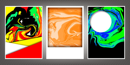 Abstract ink background. Marble style. Abstract marble backgrounds set. Ink. Paint.のイラスト素材