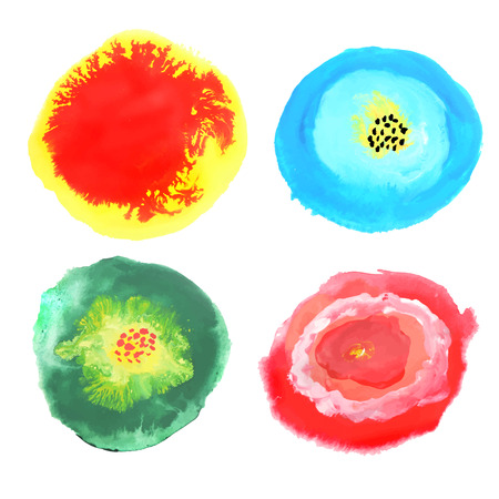 Abstract watercolor spotsのイラスト素材