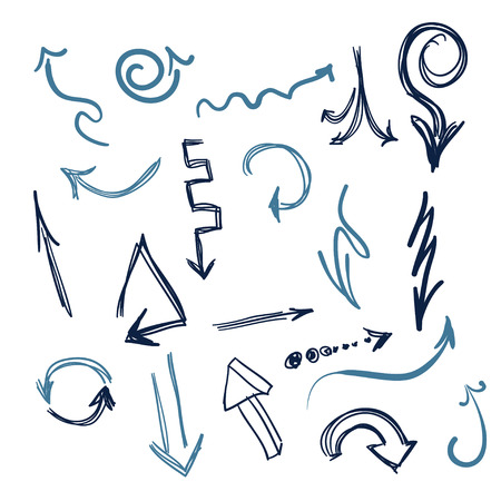 Handdrawn arrows setのイラスト素材