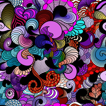 Seamless pattern in style zentangle ethnicのイラスト素材