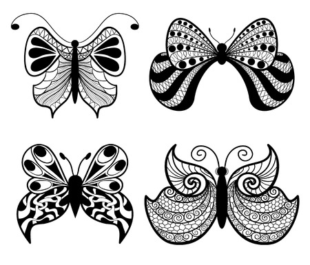 Butterfly style ethnicのイラスト素材