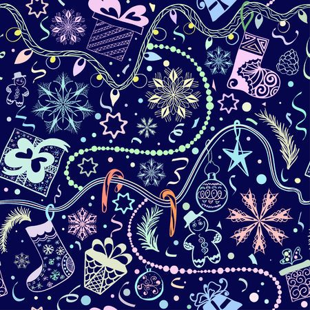 Christmas seamless backgroundのイラスト素材