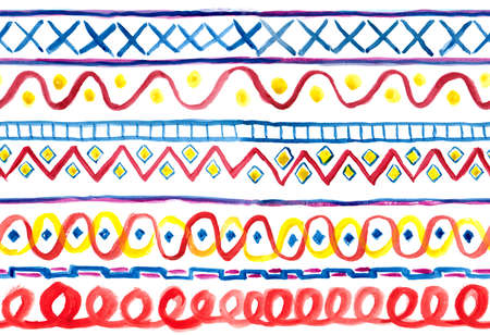 Seamless watercolor multicolored geometric