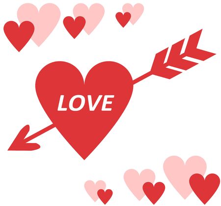 The Heart with the Arrowのイラスト素材