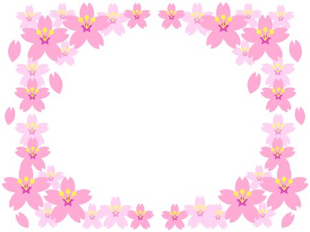 Cherry Blossom Frame in Japanのイラスト素材