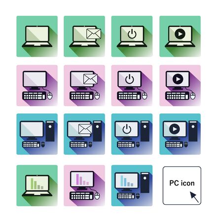 Icon illustration of pcのイラスト素材
