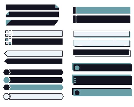 Square tags and label material setsのイラスト素材