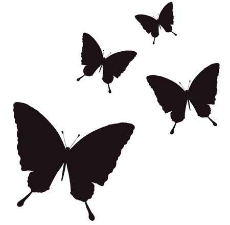 Butterfly Silhouetteのイラスト素材