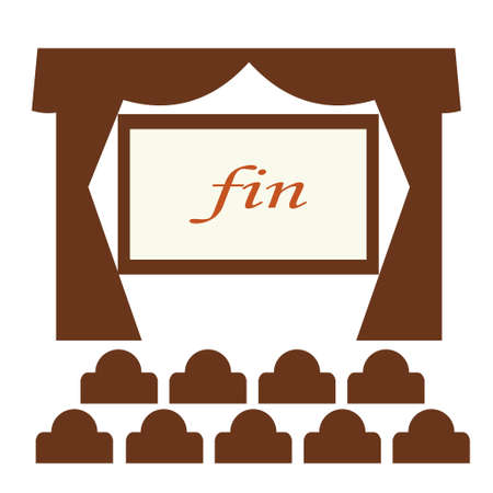 A theater with screens and seatsのイラスト素材
