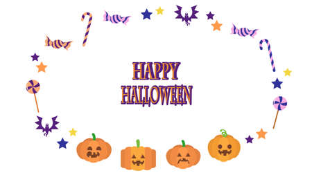 Halloween Pumpkin Decoration Framesのイラスト素材