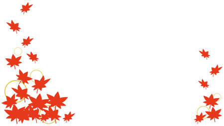 Autumn Leaf Ornament Frameのイラスト素材