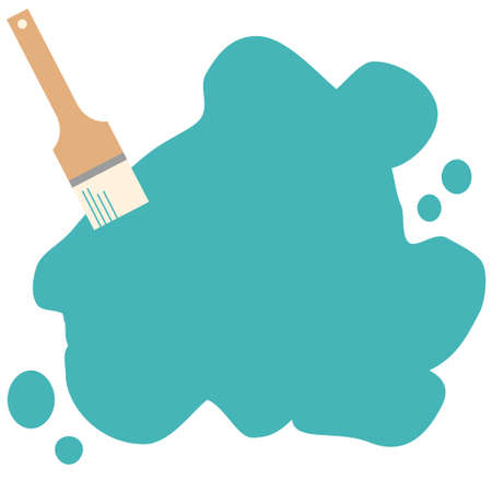 Brush and paint frame illustrationsのイラスト素材