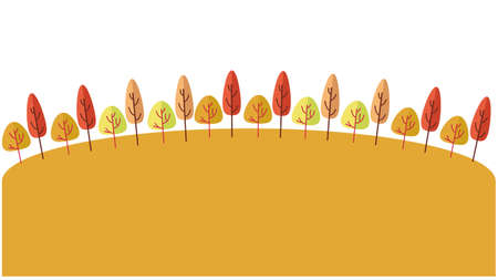 Wooden and yellow hill background materialのイラスト素材