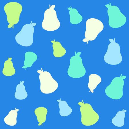 Background material with pears randomly arrangedのイラスト素材