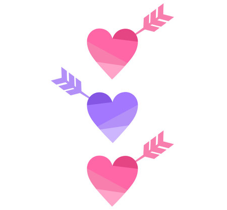 Arrow-stuck icon in heartのイラスト素材