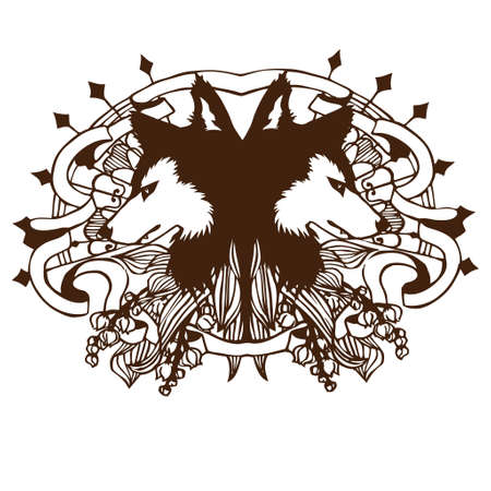 Wolf Symmetry Designのイラスト素材