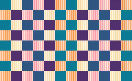 Striped and lattice background material illustration