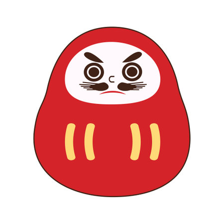 Dharma with a serious look on his faceのイラスト素材