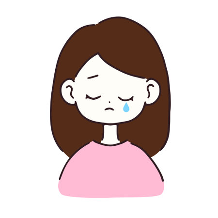 Illustration of a woman cryingのイラスト素材