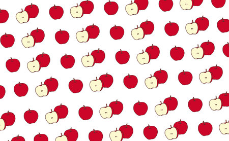 Cute apple seamless patternのイラスト素材