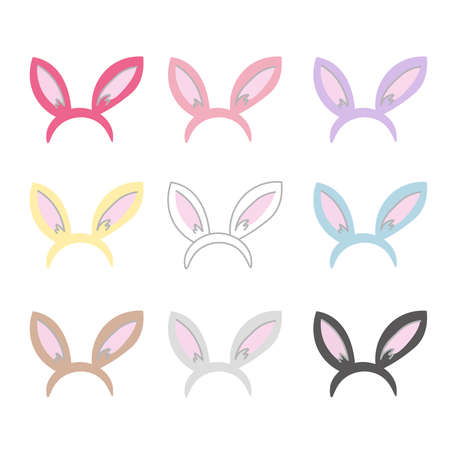 Set of bunny ear catsuitsのイラスト素材