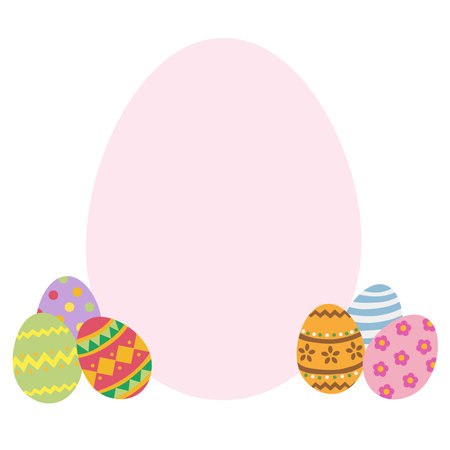 Easter egg shaped background illustrationのイラスト素材