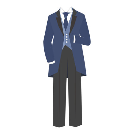 Clip art of navy tuxedoのイラスト素材