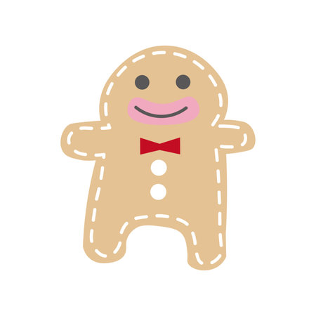 Illustration of cute gingerbread man